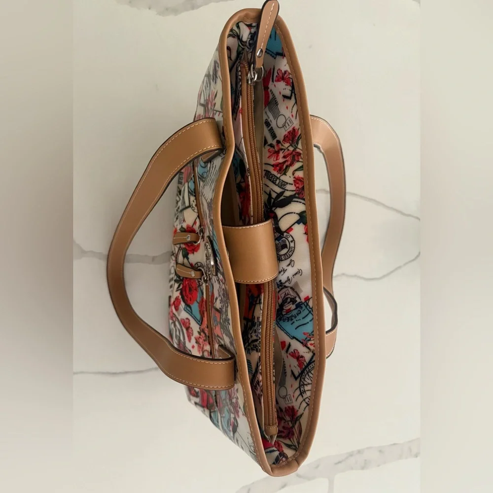 Giani Bernini Postcard Medium Tote Multi Color - NWOT - Picture 4 of 6